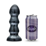 Jet Black Jack Large Ribbed Butt Plug 7 inches