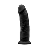 SilexD 7.5 inch Realistic Silicone Dual Density Dildo with Suction Cup Black